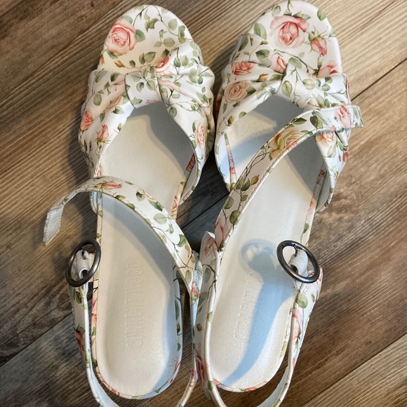 Current Mood Platform Floral Sandals Size 10 - Picture 3 of 4